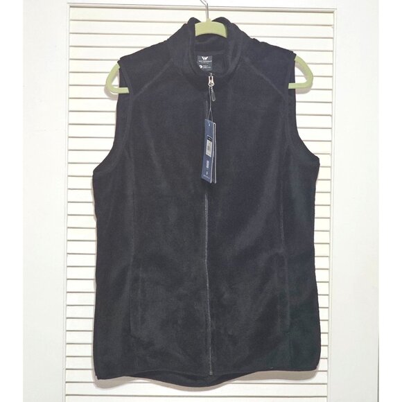 NWT  White Sierra Women's Black Fleece Cozy Zip-Up Lightweight  Vest Sz XL 2882 - Picture 11 of 13